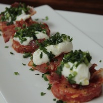 Fried Tomatoes With Prosciutto And Sour Cream Recipe