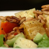Green Salad with Pine Nuts and Honey Mustard Dressing Recipe