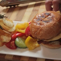 Lamb and Pork Burger with Chunky Salad Recipe