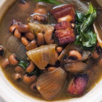 Nigel Slater's black bean and onion soup recipe