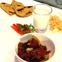 Pakistani Style Potatoes Bhujia, with Besan ki Roti  Recipe