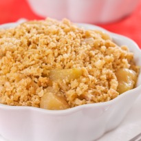 Apple Crumble with Singhara Atta