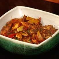 Fried Artichokes, Corn and Mushrooms Recipe