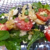 Arugula Salad with Feta and Yellow Dates