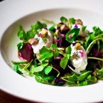 Roasted Beet and Red Chowli Salad with Upbeat Vinaigrette Roasted Beet and Red Chowli Salad with Upbeat Vinaigrette