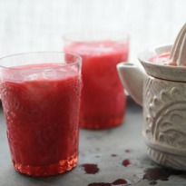 Make your own blood orange and rhubarb smoothie