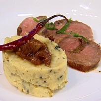 Caramelised Duck With Fig Chilli Chutney And Champ Potatoes
