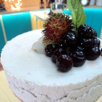 Cherry, Litchi and Rambutan Cheesecake Recipe