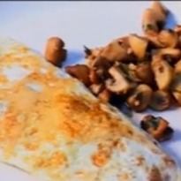 Chicken Omelette with Sauteed Mushrooms Recipe