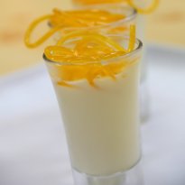 Coconut Custard with Mango Noodles Recipe