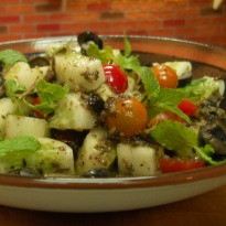 Cucumber, Black Olive and Mint Salad Cucumber, Black Olive and Mint Salad