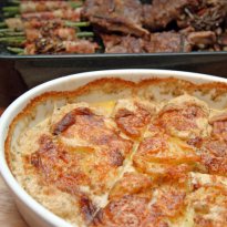 Gratin of Potatoes with Garlic Cream