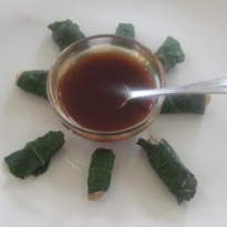 Minced Chicken Rolls Wrapped in Spinach Leaves Recipe
