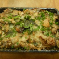 Mushroom Bread Butter Pudding