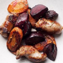 Nigel Slater's sausage and beetroot recipe