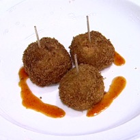 Paneer Arancines with Red Chilli Chutney