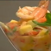 Poached Prawns in Tropical Fruit Salsa Poached Prawns in Tropical Fruit Salsa
