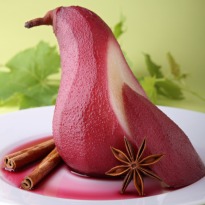 Poached Pears with Walnut Chutney Recipe