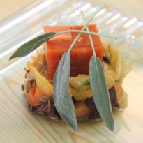 Vegetable Salad with Red Bell Pepper Jelly