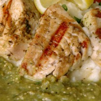 Soy Glazed Chicken with Lal Math Sauce