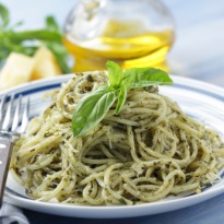 Spaghetti in Pesto Sauce
