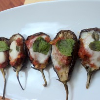 Twice Baked Baby Eggplant