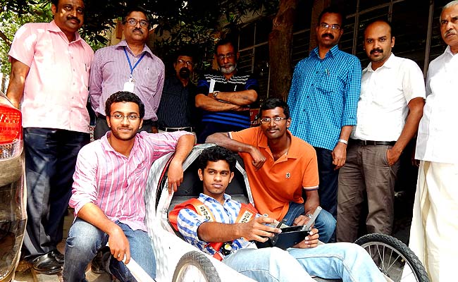 Three sixth semester mechanical engineering students here have designed and developed a prototype vehicle which runs more than 200 kilometres per litre of petrol.