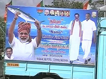 After 'chai', now a NaMo fish stall in Chennai After 'chai', now a NaMo fish stall in Chennai
