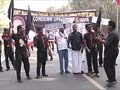 Karunanidhi leads DMK's 'black' protest against Sri Lankan President's visit to India
