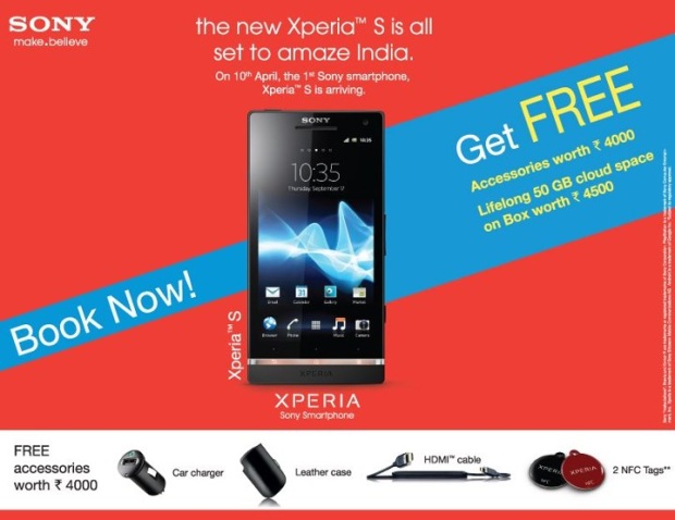 Sony Xperia S India launch on April 10