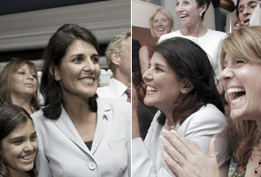 Nikki 
Haley won the Republican nomination for governor of South Carolina on 
Tuesday, a commanding victory that elevates her to become one of the 
leading faces of the national Republican Party and places her within one
 step of being elected this fall as the state's first female governor. 
She would also become the first member of a racial minority to be 
governor of South Carolina overcoming allegations about infidelity in 
her marriage, ethnic slurs and questions about her religious 
background.