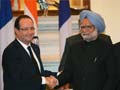French President Francois Hollande holds talks with Prime Minister Manmohan Singh, sees progress on $12bn fighter jet deal