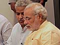 Narendra Modi attends his first BJP parliamentary board meeting in Delhi