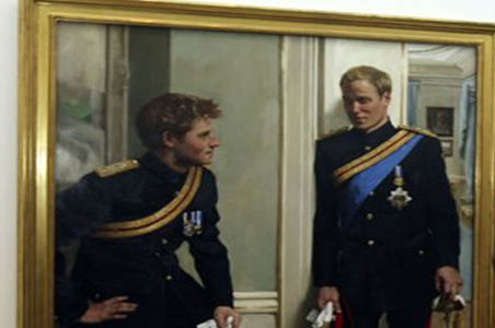 prince harry and william portrait. prince harry and william