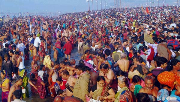 Over three crore people take holy dip in Kumbh Mela on 'Mauni Amavasya'