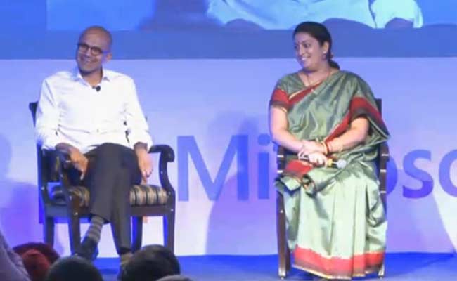 Union Minister Smriti Irani and Microsoft CEO Satya Nadella Address Students: Highlights