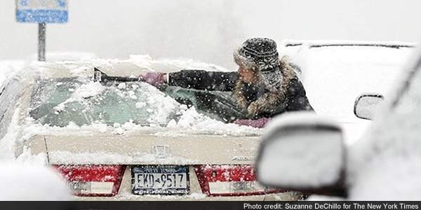 US northeast is pelted by heavy snow and high winds
