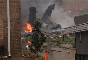 crashed building