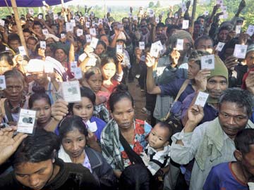 70 per cent turnout in Bru relief camps for Mizoram Assembly polls 70 per cent turnout in Bru relief camps for Mizoram Assembly polls