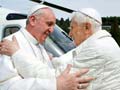Pope Francis tells Benedict: 'We're brothers'