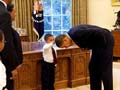 When a boy found a familiar feel in a pat of the head of state