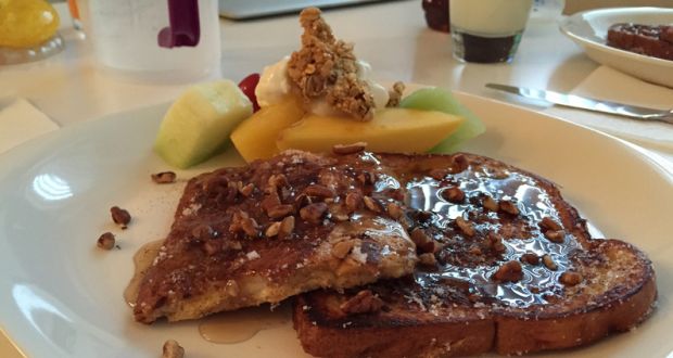 French Toast with Musk Melon Salad