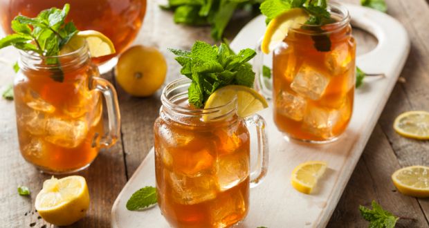 Iced Mint and Lime Tea