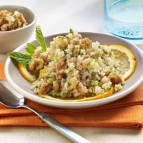Orange Walnut Quinoa with Chickpeas and Mint