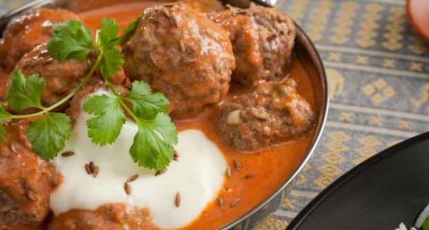 Peach and Paan Koftas in Korma Sauce