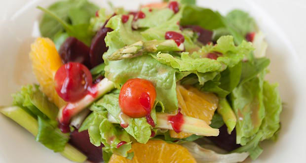 Smoked Beetroot and Tangerine with Asparagus Salad
