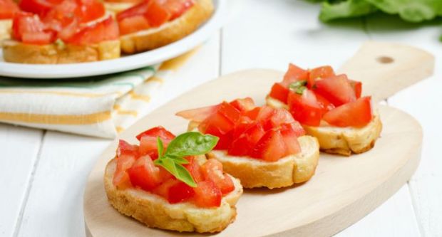 Tomato Caper Bruschetta