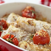 Baked Fish with White Sauce