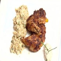 Barley Risotto with Marinated Chicken