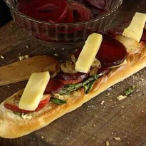 Open Beetroot Sandwich